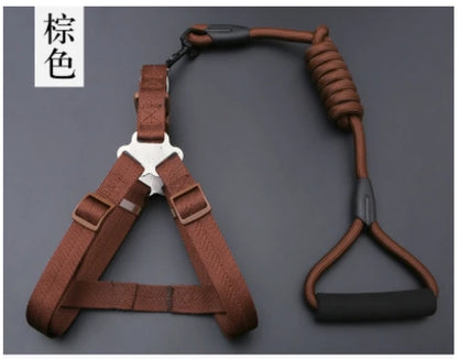 Small Puppy Pet Dog Collars Set Adjustable Buckle Leash Large Dogs Harness Chihuahua Walking Lead Leash Dog Pet Harness Vest