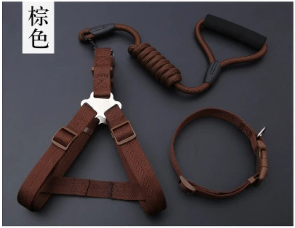 Small Puppy Pet Dog Collars Set Adjustable Buckle Leash Large Dogs Harness Chihuahua Walking Lead Leash Dog Pet Harness Vest